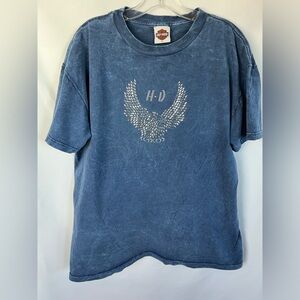 Harley Davidson Embellished Eagle Clearwater Short Sleeve T-Shirt Size XL